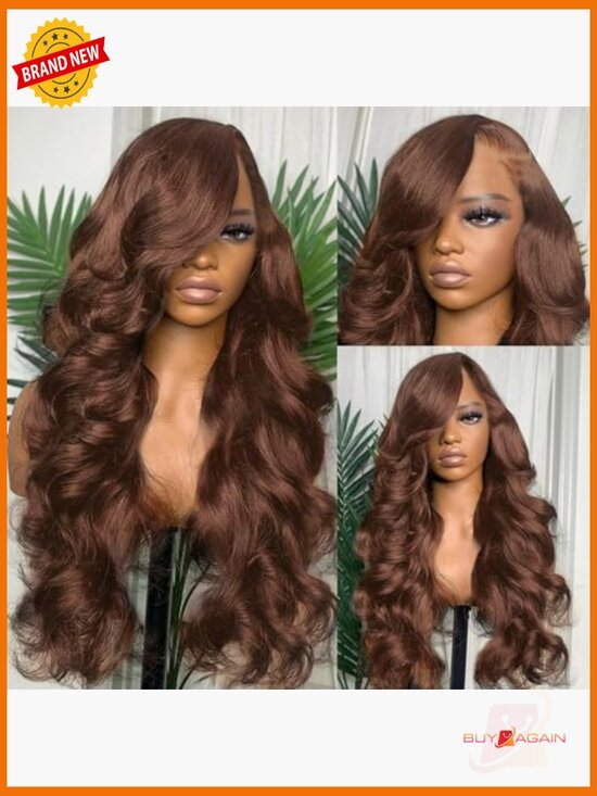 30 Inch Lace Front Wig 200 Density 13X6 HD Body Wave Human Hair Glueless Pre main image 4